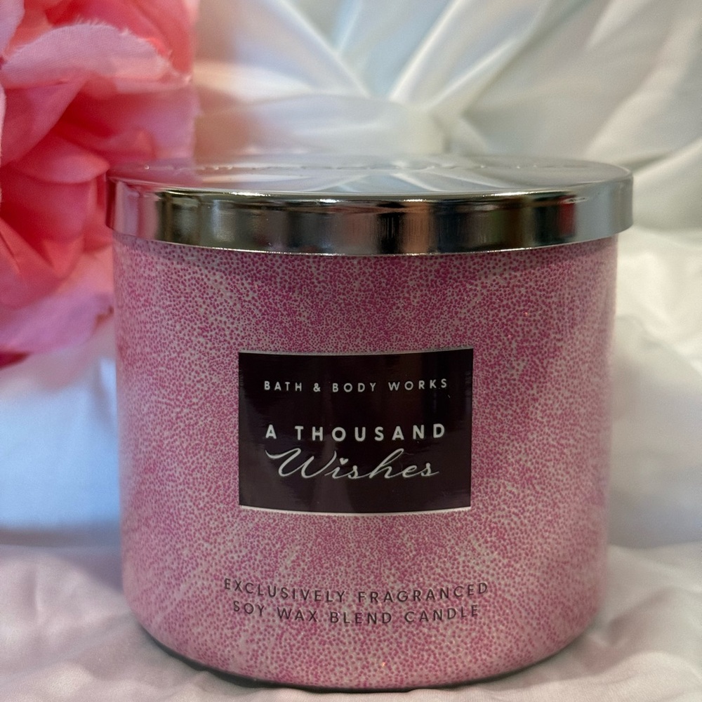 Bath & Body Works A Thousand Wishes 3 Wick Soy Candle NWT